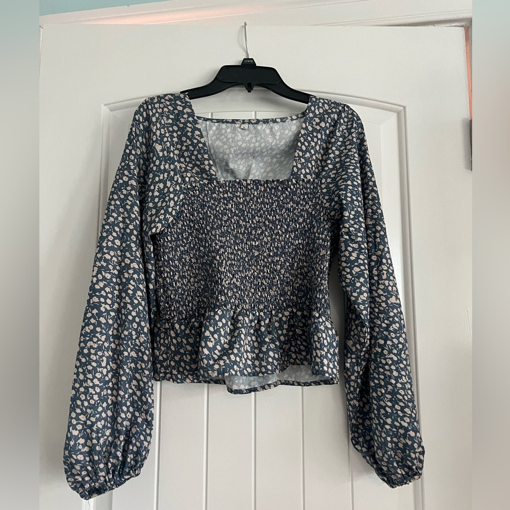 Floral Long Sleeve Dress Top